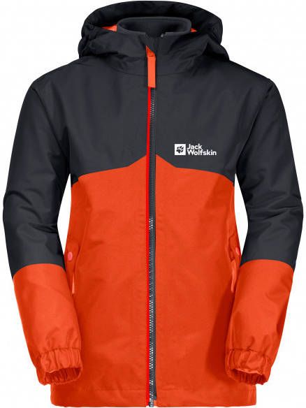 Jack Wolfskin Boy's Iceland 3in1 Jacket 3 in 1 jas rood