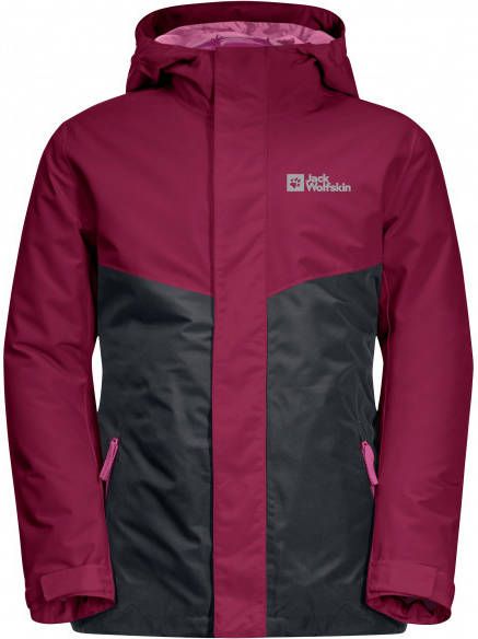 Jack Wolfskin Kid's Rebel Rock 3in1 Jacket 3 in 1 jas rood