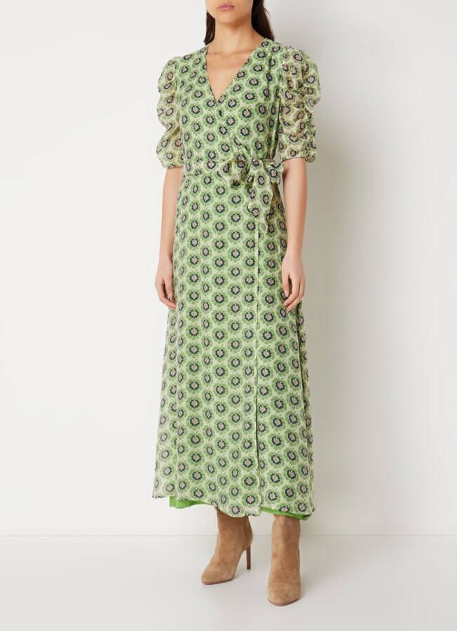 Aaiko Pida maxi wikkeljurk in lyocellblend met bloemenprint