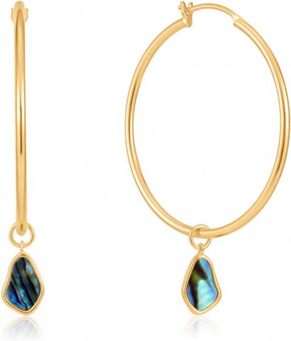 Ania Haie Oorbellen AH E027 05G 925 Sterling Zilver Turning Tides Earrings Goudkleurig