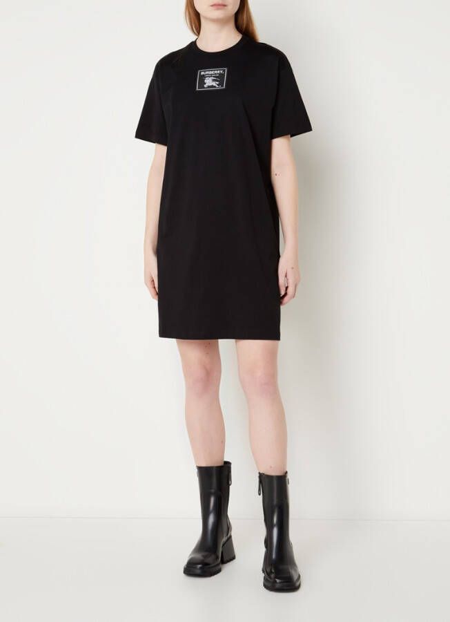 Burberry Connie mini T shirt jurk van biologisch katoen met logo
