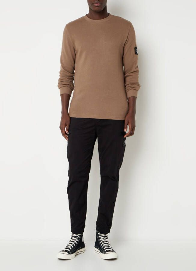 Calvin Klein Monogram Badge Waffle Shirt Heren