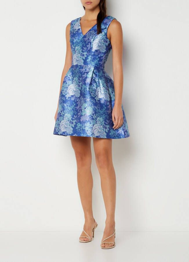chi london Getailleerde jurk met bloemenprint