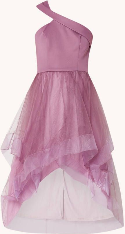 chi london One shoulder maxi jurk met mesh