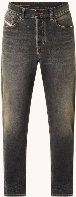 Diesel 2005 D Fining tapered cropped jeans met verwassen afwerking