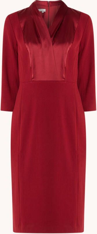 Hobbs Alisa mini jurk met structuur en V hals