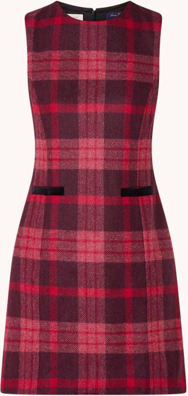 Hobbs Margot mini jurk van wol met ruitdessin