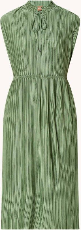 Hugo Boss Emals midi tuniekjurk met structuur en split