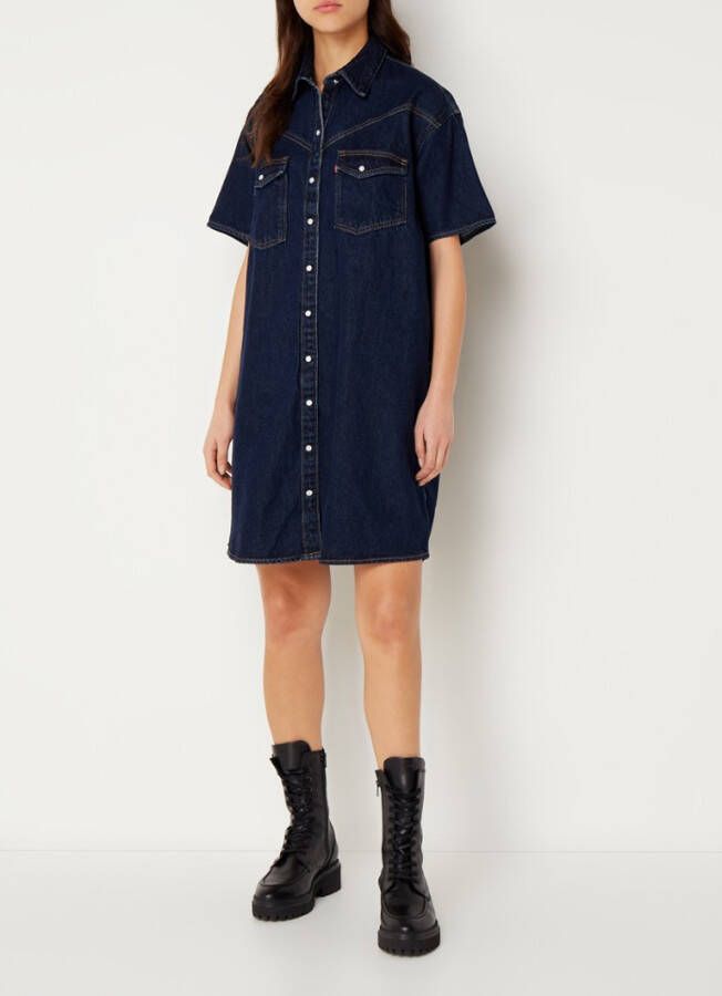 Levi's Elowen mini spijkerjurk met klep en steekzakken