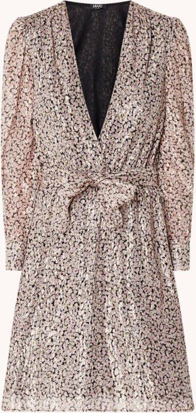 Liu Jo Mini jurk met lurex en strikceintuur