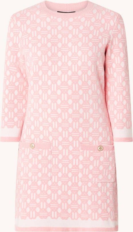 Maje Roadina fijngebreide jurk met opgestikte zakken