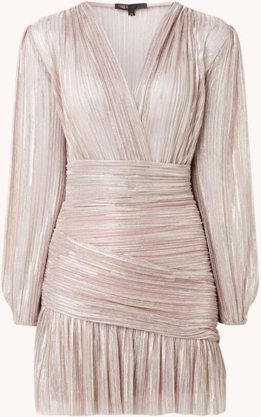 Maje Semi transparante mini jurk met plooien