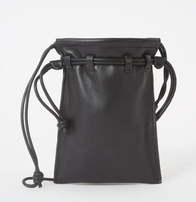 Mango Leren mini bucketbag