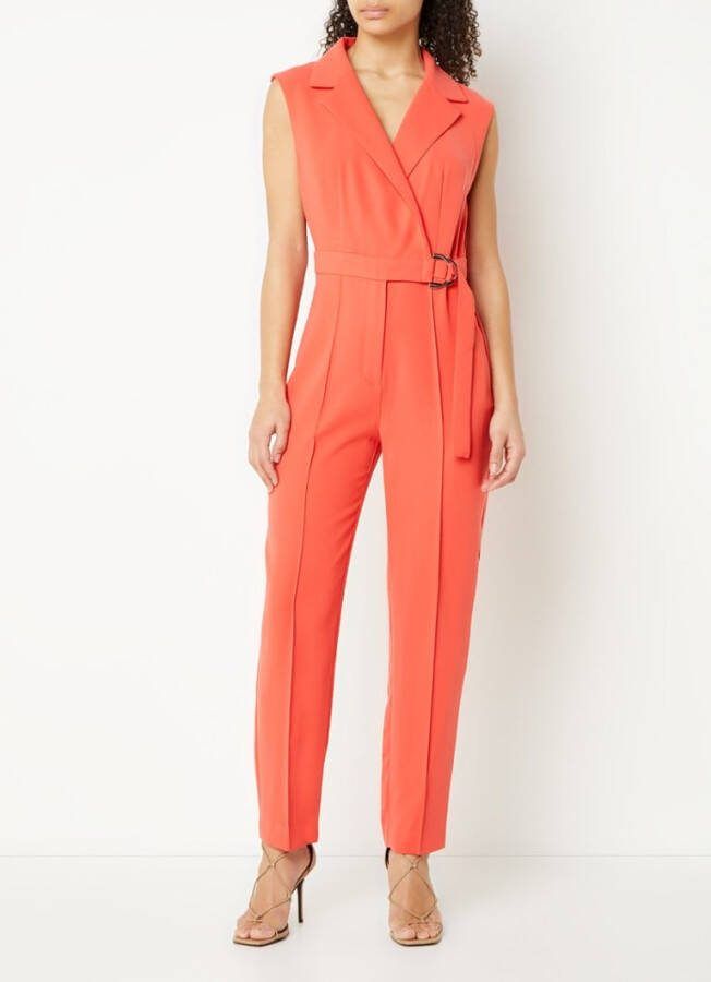 Mango Candela slim fit jumpsuit met ceintuur
