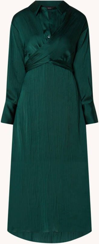 Mango Oso midi tuniekjurk van satijn met strikdetail