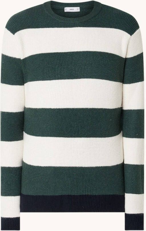 Mango Rugby fijngebreide trui met streepprint