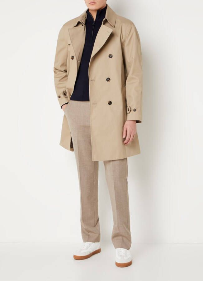 Mango Tango double breasted trenchcoat met steekzakken