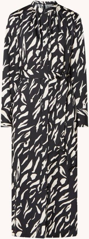 Mango Truman maxi blousejurk met zebraprint
