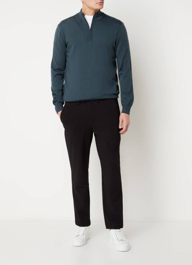 Mango Willyp fijngebreide trui van wol met halve rits