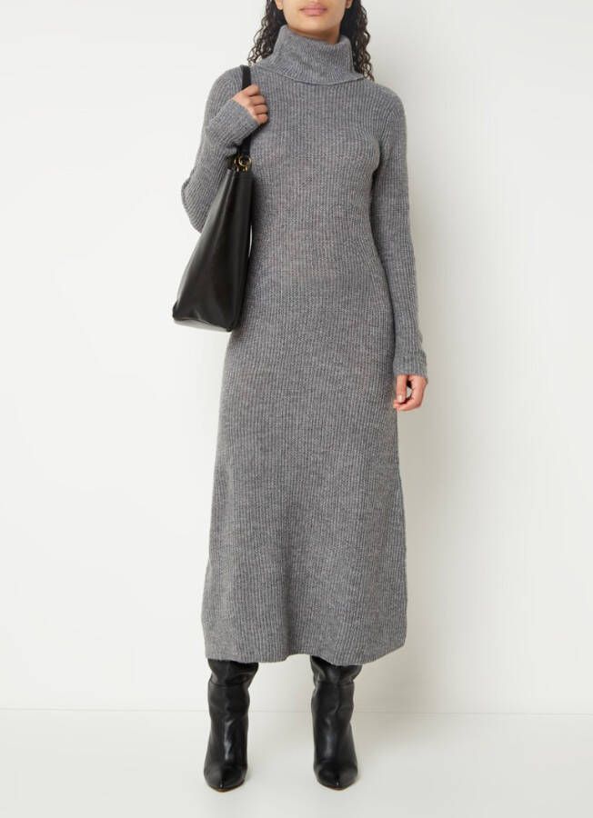 Mango Gebreide jurk met omgeslagen col