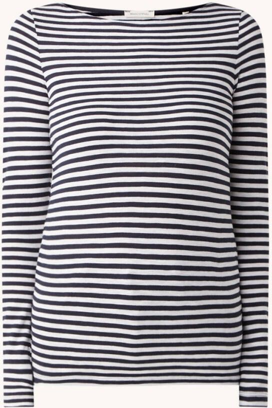 Marc O'Polo Longsleeve van biologisch katoen met streepprint