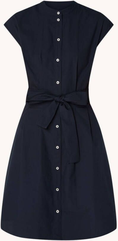 Marc O'Polo Mini blousejurk met steekzakken en strikceintuur