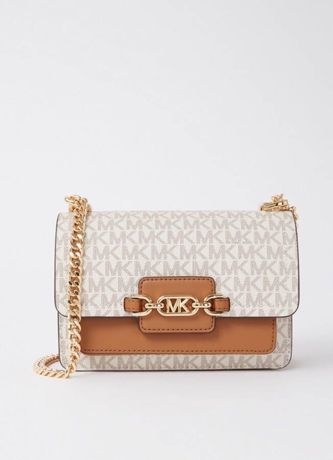 Michael Kors Heather crossbody tas XS vanilla/acorn