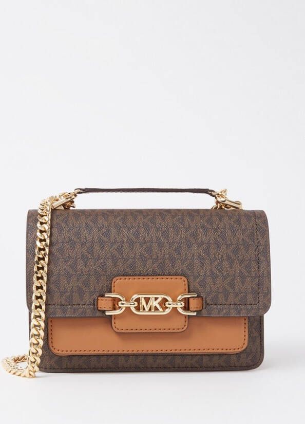 Michael Kors Heather crossbody tas XS brown/acorn