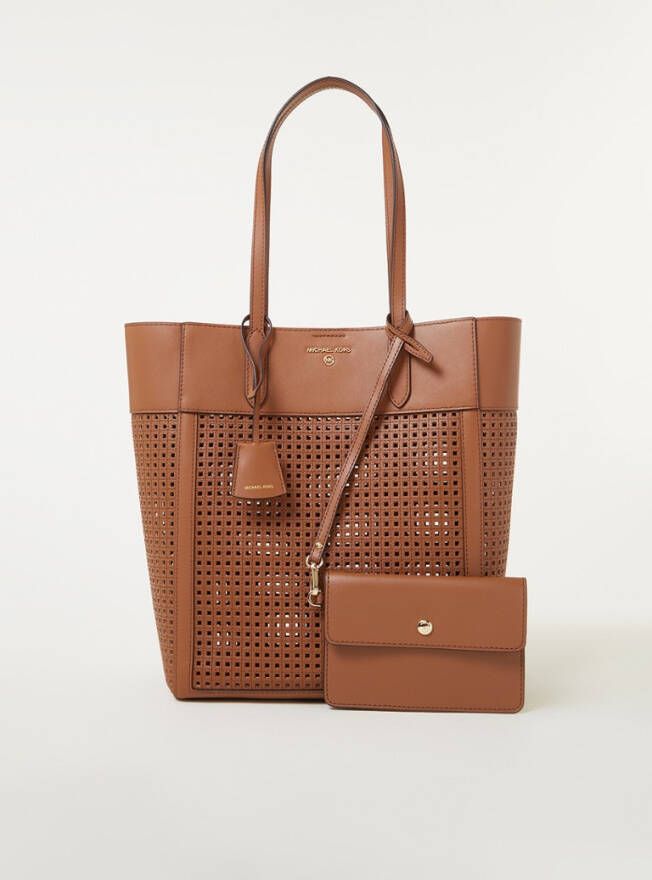 Michael Kors Sinclair shopper van geperforeerd leer
