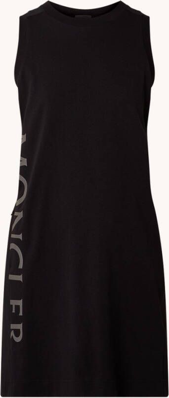Moncler Mouwloze mini jurk met logoprint en mesh