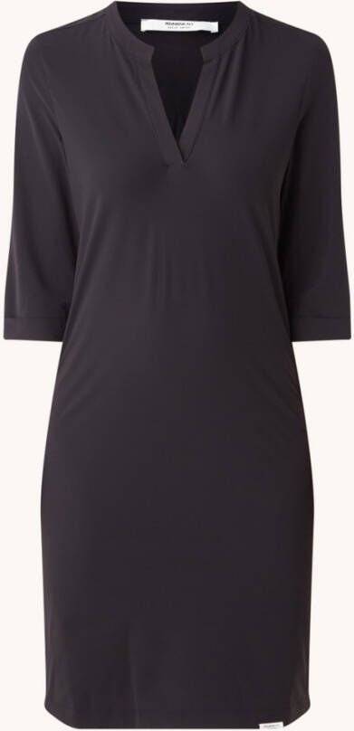 Penn & Ink Jill mini jurk met V hals en driekwart mouw