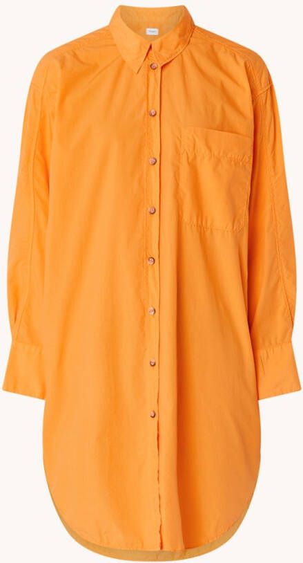 Penn & Ink Oversized mini blousejurk met borstzak