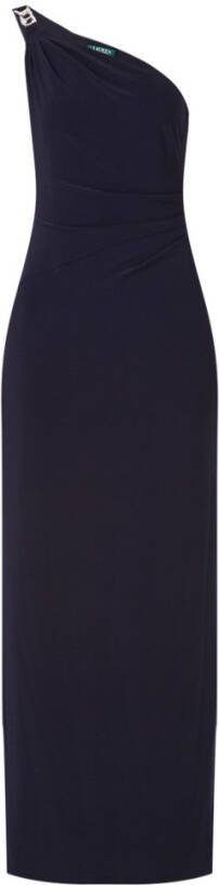 Ralph Lauren One shoulder maxi jurk met schakeldetail