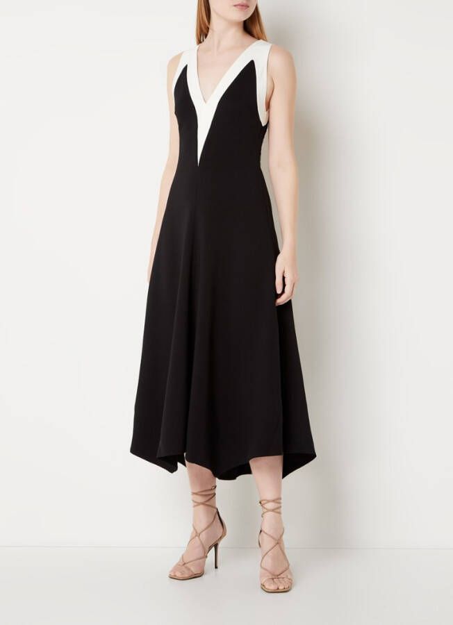 REISS Midi jurk met rugdecolleté