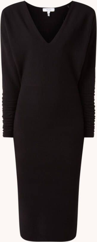 REISS Jenna fijngebreide midi jurk in wolblend