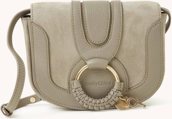 See By Chloé, Hana Mini XS crossbodytas van leer met suè, de details