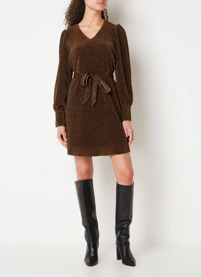 Selected Femme Glitter mini tuniekjurk met plissé, en lurex