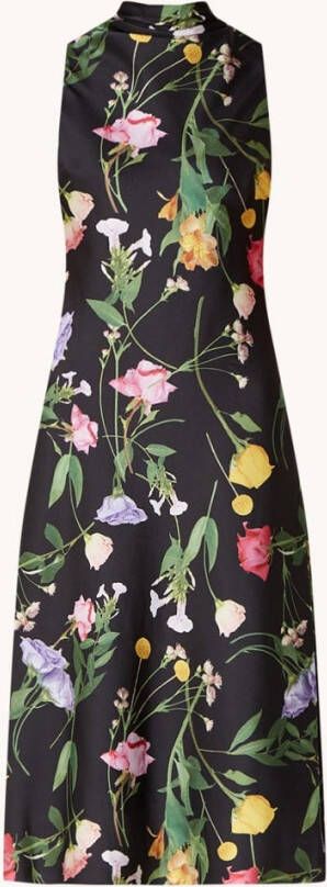 Ted Baker Adilin midi jurk met bloemenprint en strikkraag
