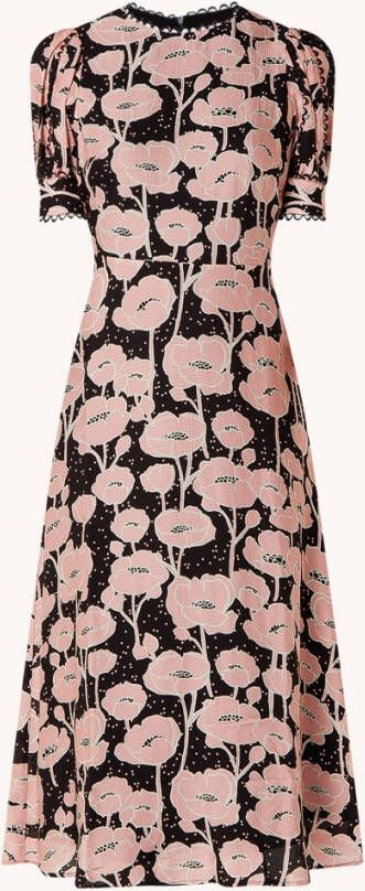 Ted Baker Astrydd midi A lijn jurk met bloemenprint