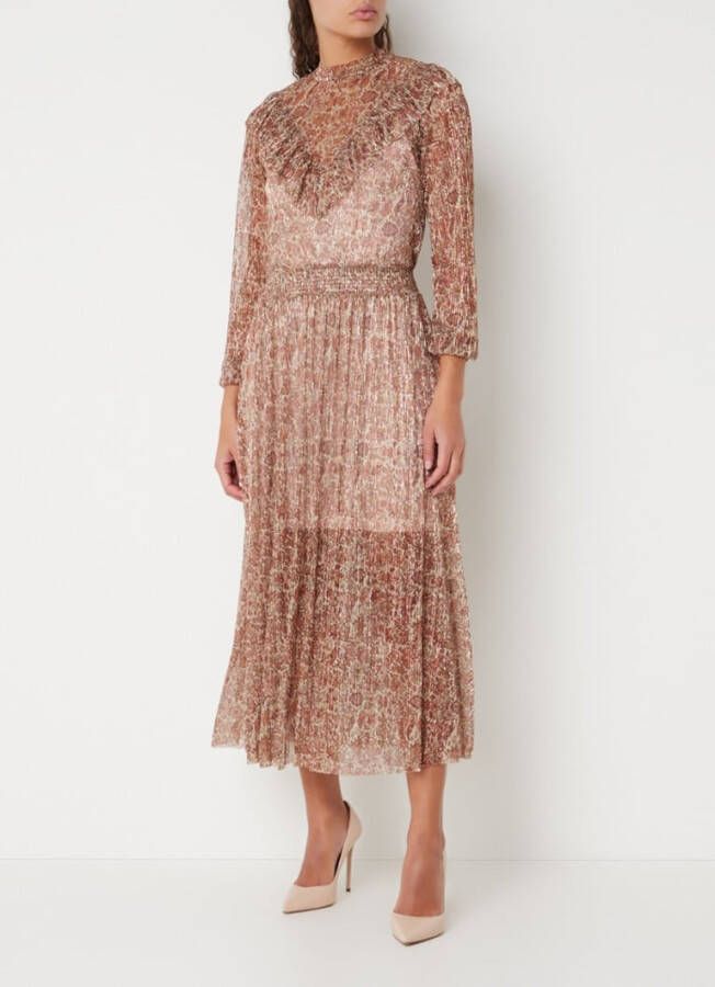 Ted Baker Debbix midi jurk met bloemenprint en lurex