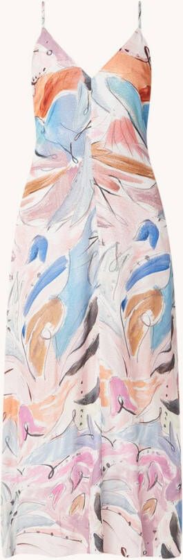 Ted Baker Lizybet mouwloze maxi jurk met rugdecolleté, en print