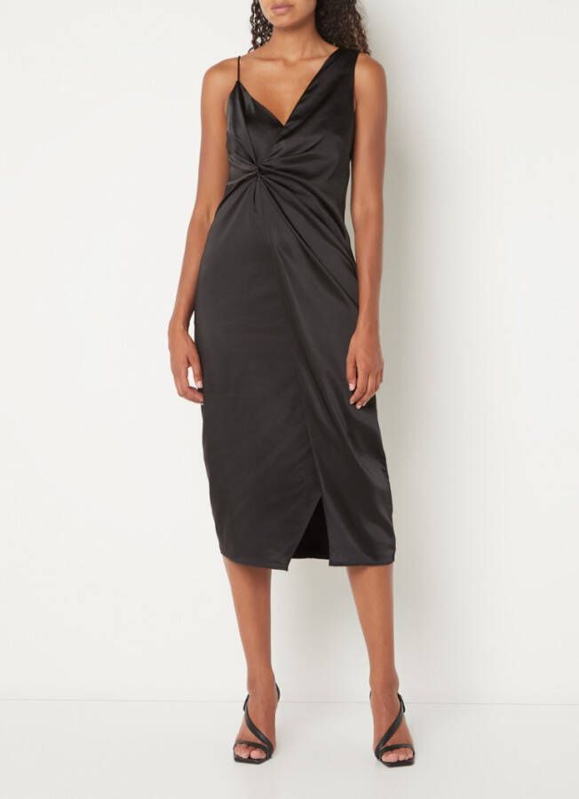 Ted Baker Odellia midi jurk met asymmetrische hals en rugdecolleté