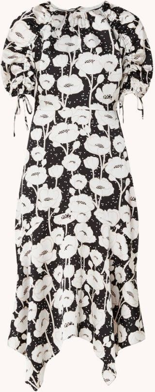 Ted Baker Abriee midi jurk met bloemenprint en pofmouw