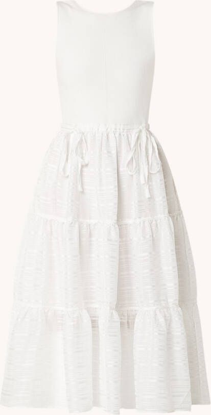 Ted Baker Skylir mouwloze gelaagde midi jurk met steekzakken