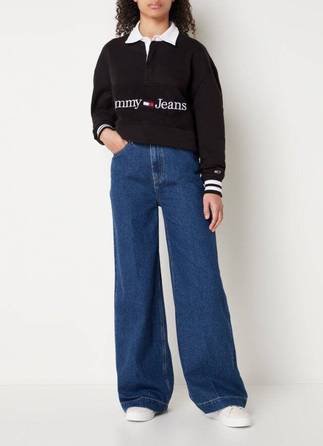 Tommy Hilfiger Regular fit longsleeve polo met logoborduring