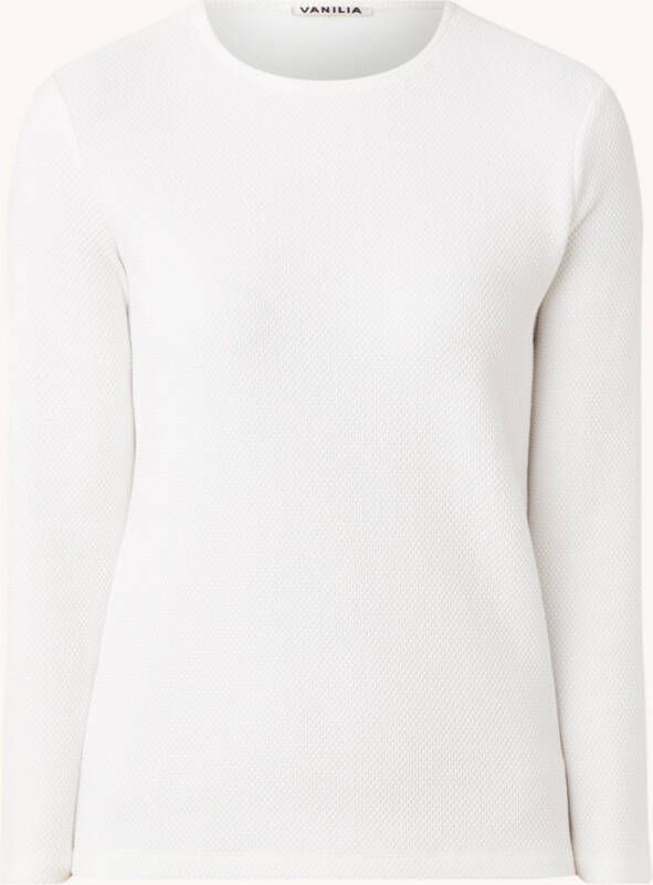 Vanilia Longsleeve met ingeweven structuur