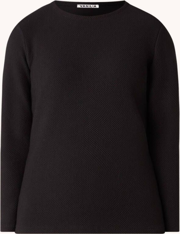 Vanilia Longsleeve met ingeweven structuur