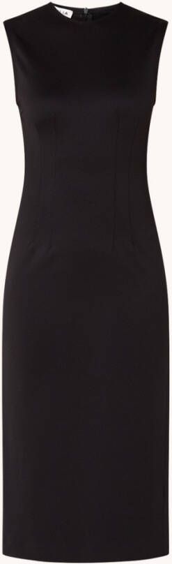 Vanilia Midi kokerjurk met stretch