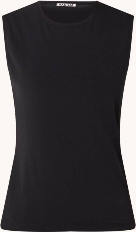 Vanilia Mouwloze top met ronde hals