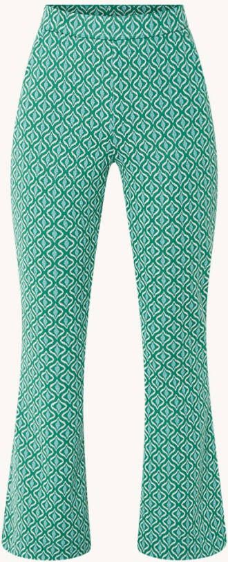 Vanilia Retro high waist flared fit broek met glitter